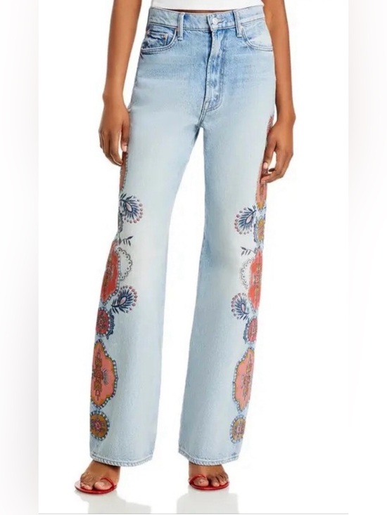 MOTHER Denim - MOTHER Maven Jeans in Sneak Wash with Floral Side Print